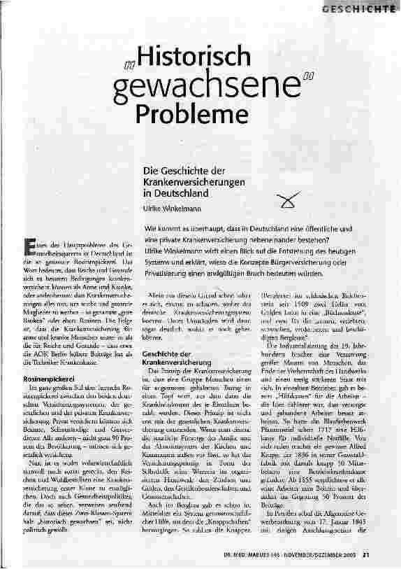 [doc_69910] Historisch gewachsene Probleme