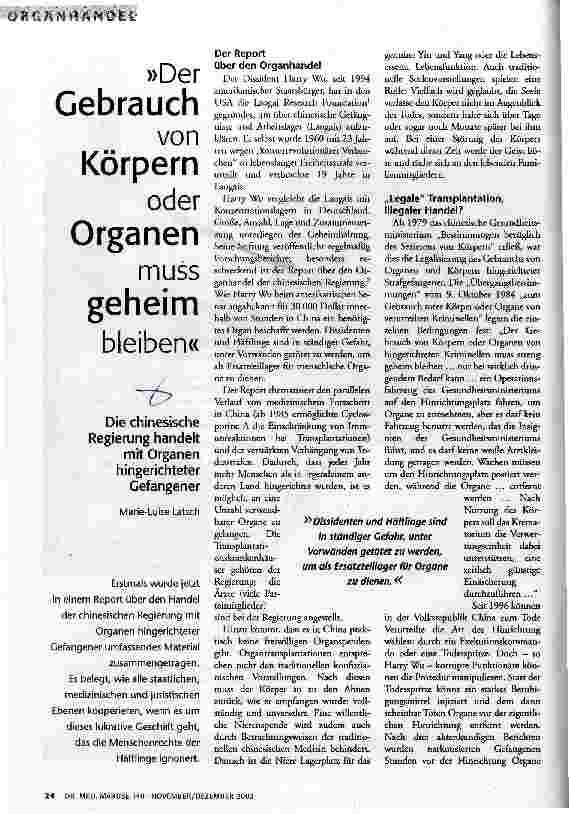 [doc_65321] Der Gebrauch von Körpern oder Organen muss geheim bleiben