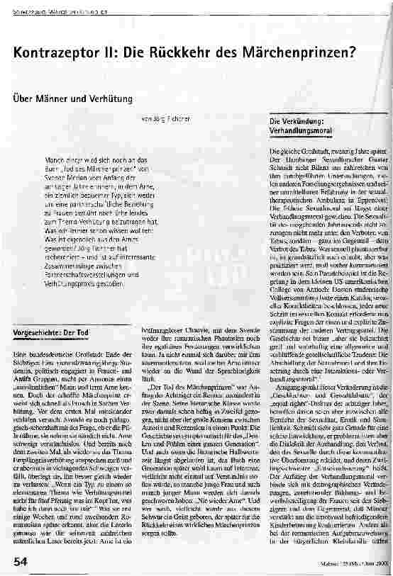 [doc_53487] Kontrazeptor II: Die Rückkehr des Märchenprinzen? Über Männer und Verhütung