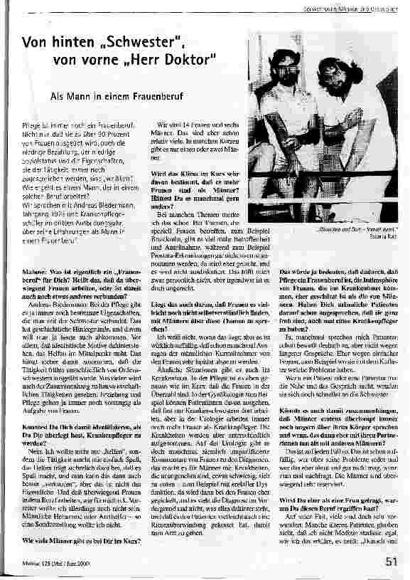 [doc_53486] Von hinten Schwester von vorne Herr Doktor Als Mann in einem Frauenberuf