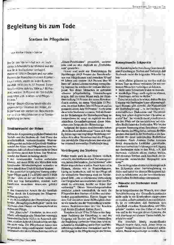 [doc_49811] Begleitung bis zum Tode Sterben im Pflegeheim