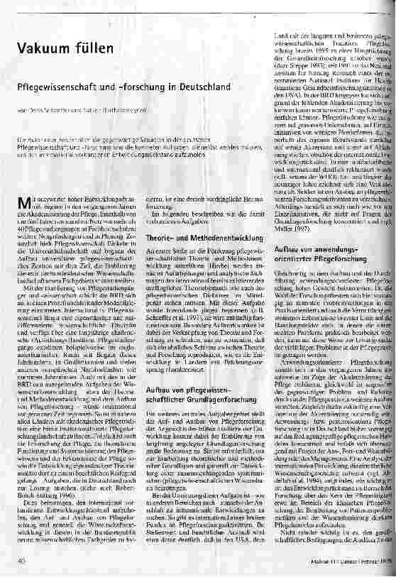[doc_48643] Pflegewissenschaft und -forschung in Deutschland