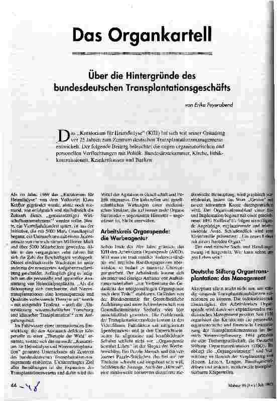[doc_34556] Das Organkartell Über die Hintergründe des bundesdeutschen Transplantationsgeschäfts