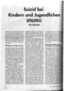 Suizid bei Kindern und Jugendlichen Ein Dossier