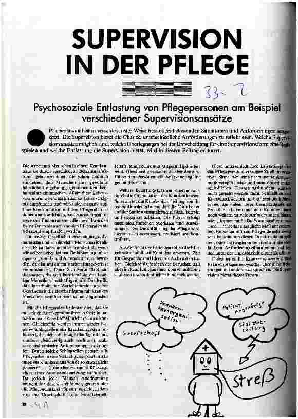 [doc_29369] Supervision in der Pflege Psychosoziale Entlastung von Pflegepersonen am Beispiel verschiedener Supervisionsansätze