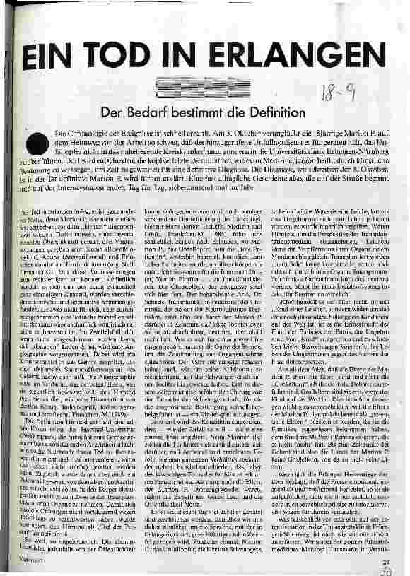 [doc_28708] Ein Tod in Erlangen Der Bedarf bestimmt die Definition