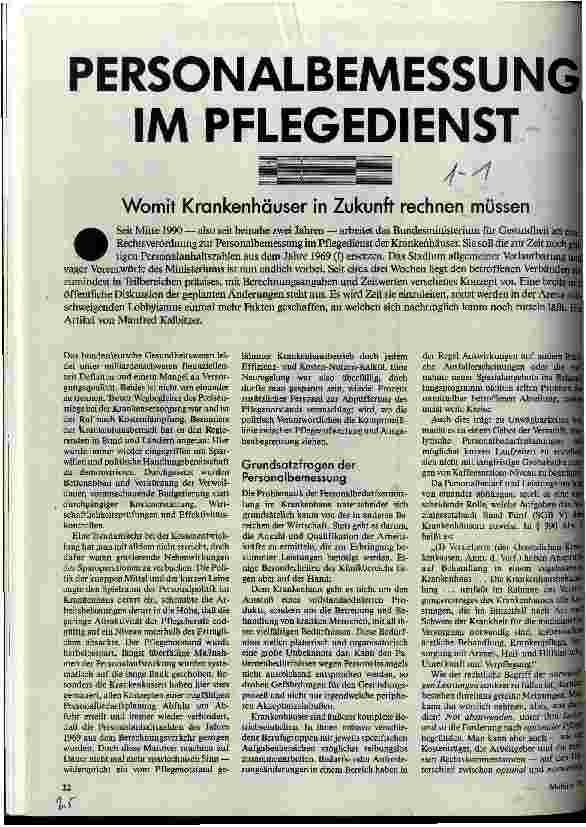 [doc_27660] Personalbemessung im Pflegedienst Womit Krankenhäuser in Zukunft rechnen müssen