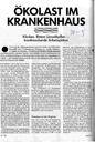 Ökolast im Krankenhaus Kliniken: Bittere Umweltpillen - krankmachende Arbeitsplätze