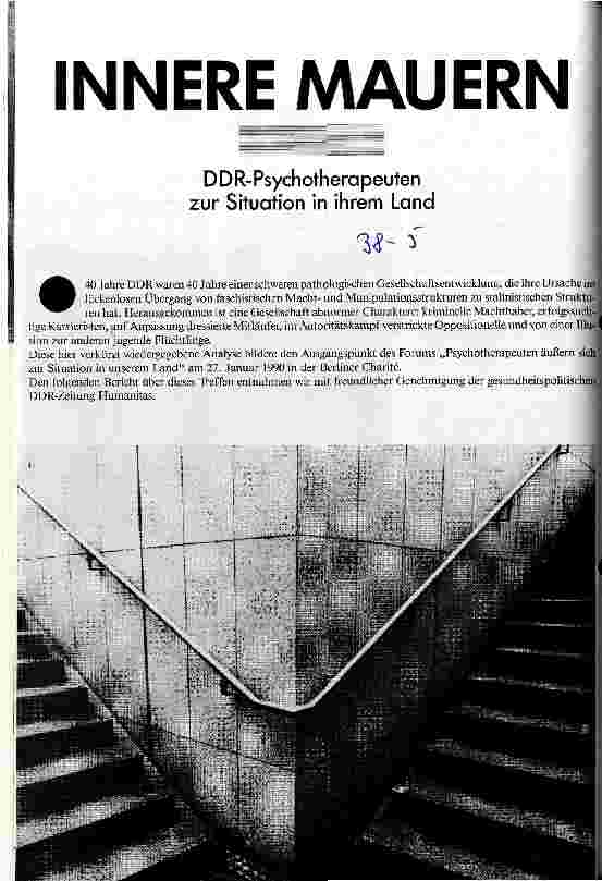 [doc_23070] Innere Mauern DDR-Psychotherapeuten zur Situation in ihrem Land