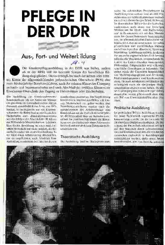 [doc_23069] Pflege in der DDR Aus-, Fortund Weiterbildung