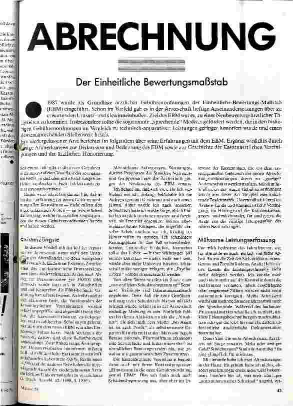 [doc_20306] Abrechnung Der Einheitliche Bewertungsmaßstab
