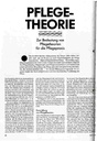 Pflegetheorien Zur Bedeutung von Pflegetheorien für die Pflegepraxis